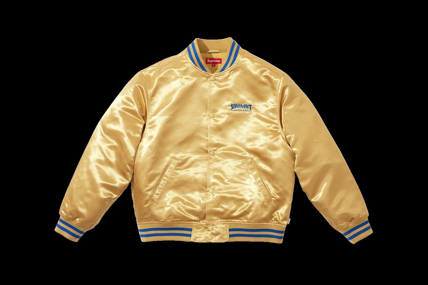 Supreme®/Thrasher® Satin Varsity Jacket view 7